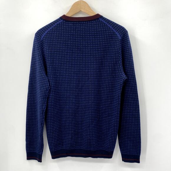 Ted baker Blue patterned wool blend sweater - Picture 4 of 5
